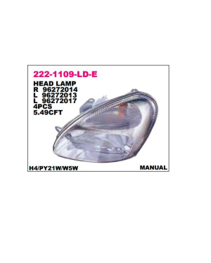 Daewoo Nubira Far 2000-2002 SIFIR FABRİKASYON SAĞ