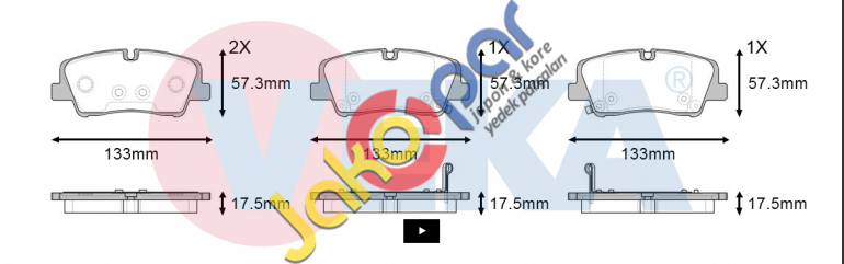 Hyundai H350 Arka Fren Balatası  58301-59A10