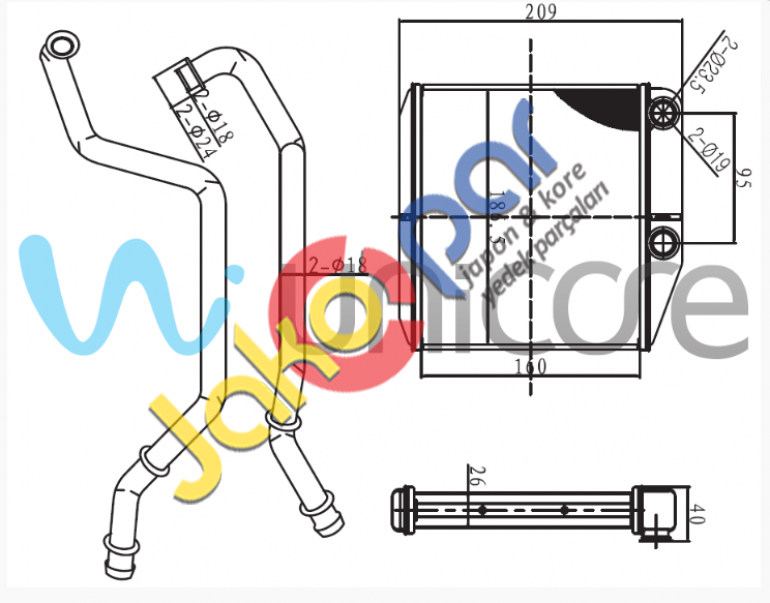 FIAT PUNTO KALORİFER RADYATÖRÜ