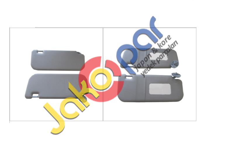 Toyota Yaris 2006-2011 Güneşlik Sağ Sol Set SIFIR ORJİNAL MUADİL