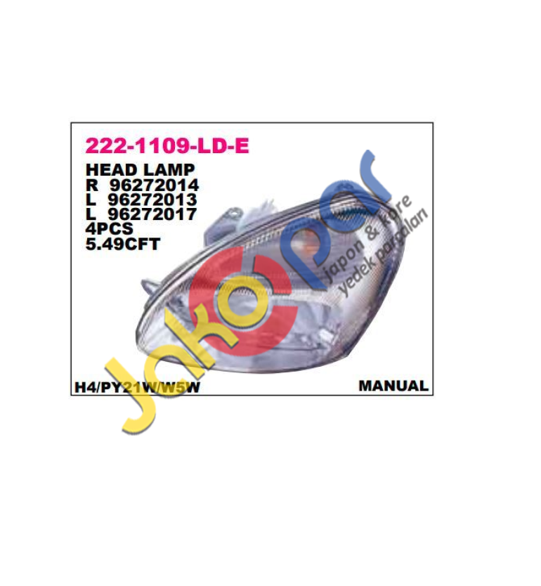 Daewoo Nubira Far 2000-2002 SIFIR FABRİKASYON SOL