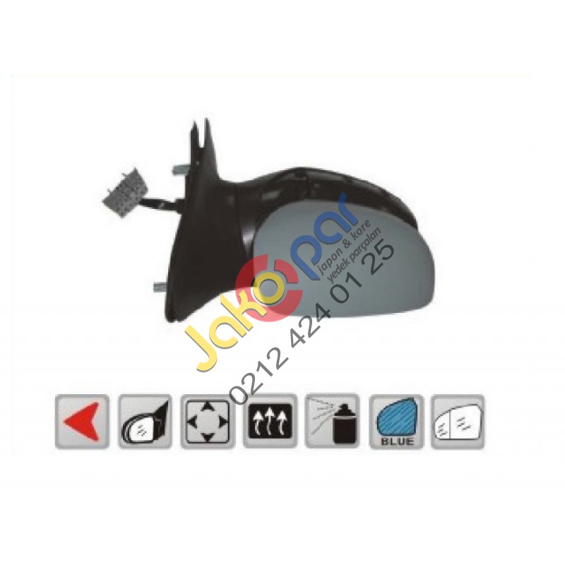 Peugeot 406 Sol Ayna Elektrikli Astarlı Kör Noktalı 1996-2003