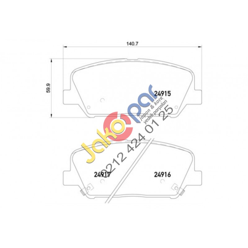 Hyundai İ30 Ön Fren Balatası 2012-