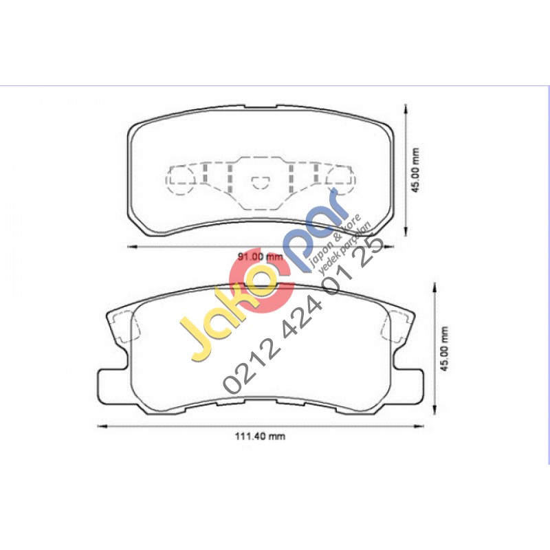 Mitsubishi Asx Arka Fren Balatası 2011-2013